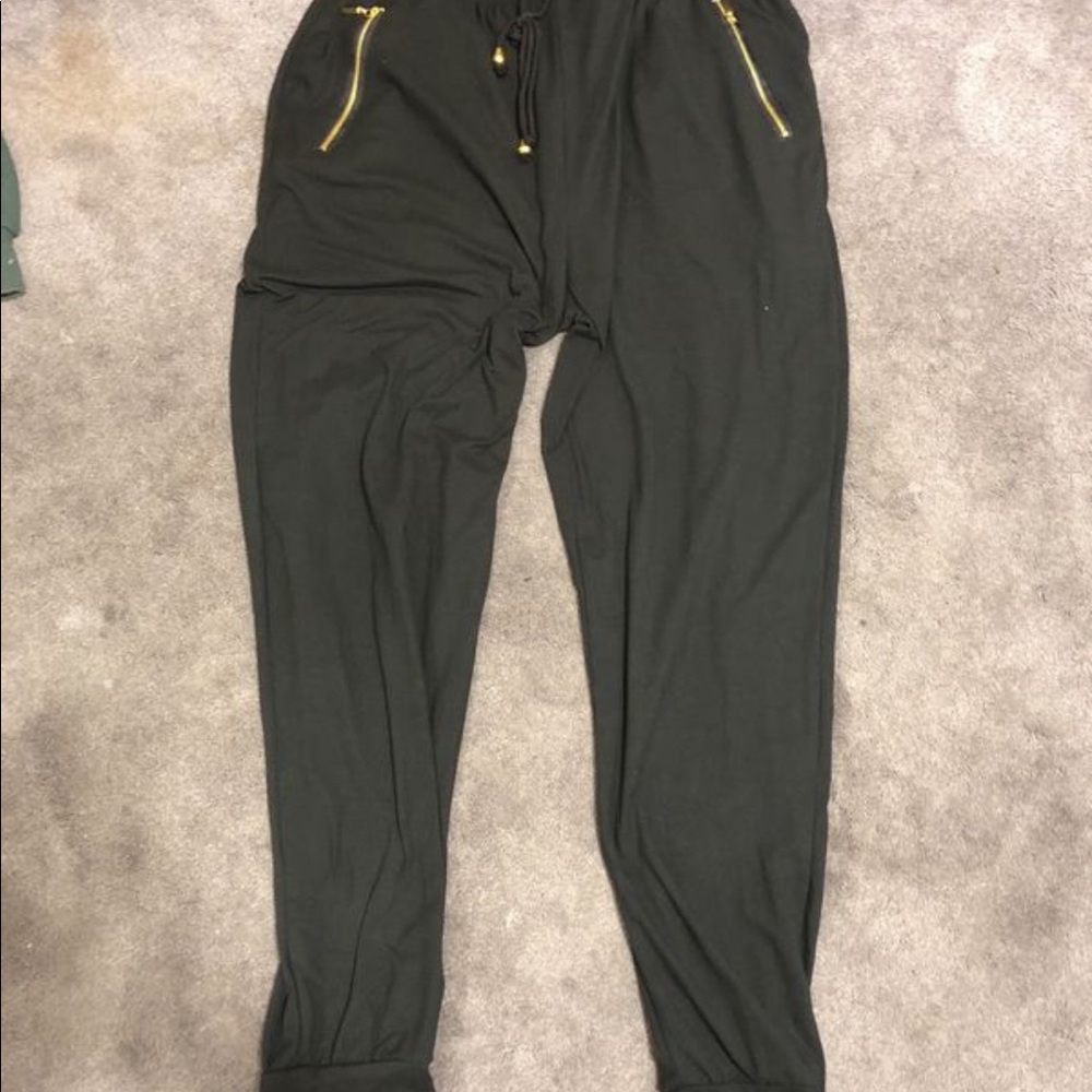 Suede joggers